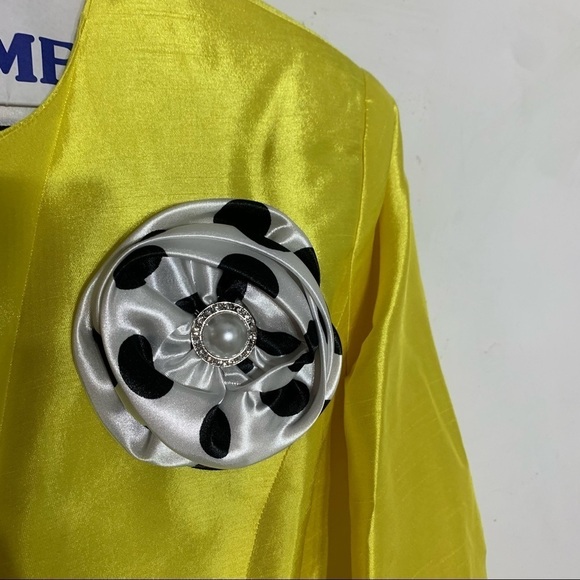 Ashro sleeveless midi pencil dress polkadot and yellow jacket size 6 women’s - Picture 4 of 10